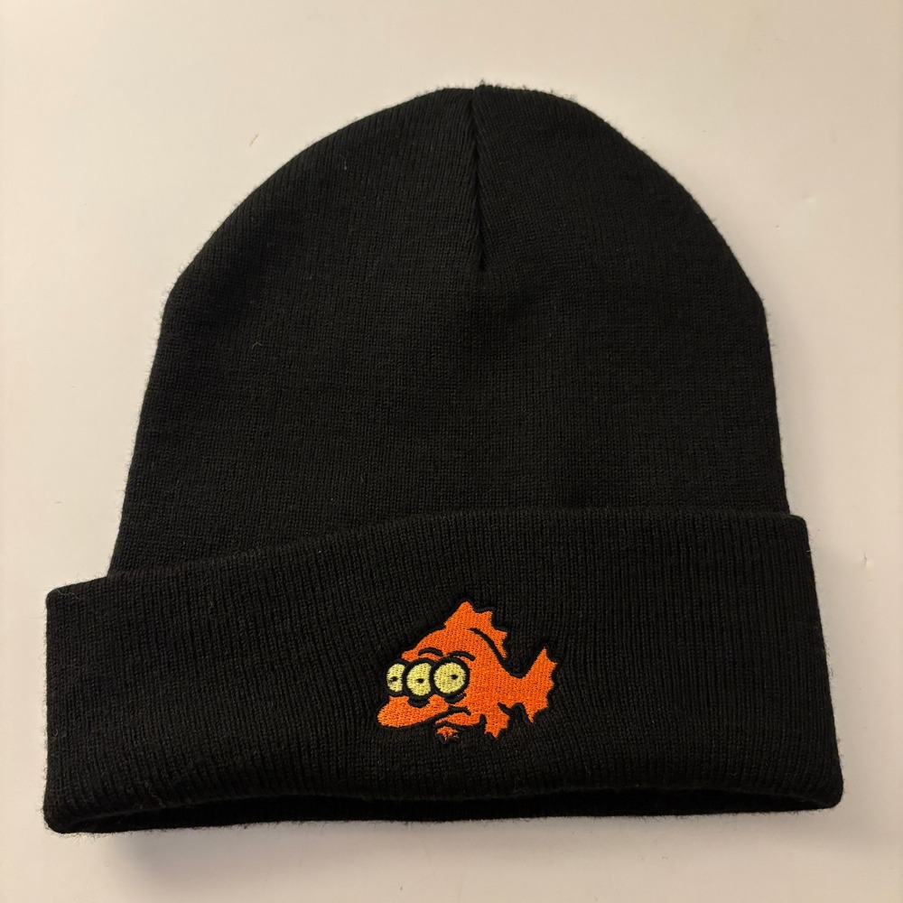 The Simpsons H&M Blinky the Three-Eyed Fish Beanie Mens OS Black Knit Hat